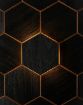 Seinapaneeli lamp Hexa XL Thermo Black Abach LED pilt